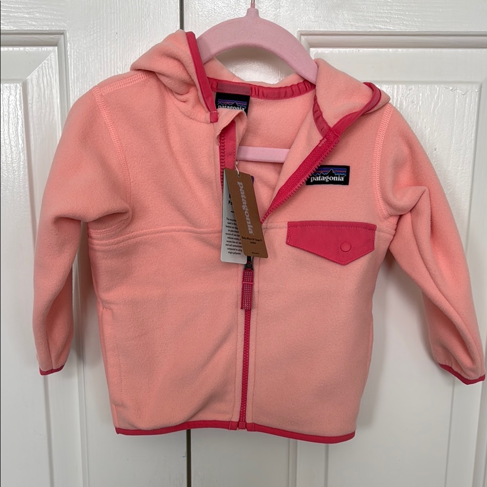Patagonia Pink Fleece Zip-Up Hoodie